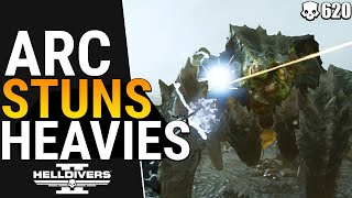 Helldivers 2 - Arc Thrower Buff vs Chargers - Solo Helldive