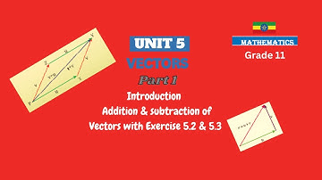 Grade 11 Maths Unit 5 - Vectors Part 1 introduction and addition and subtraction of Vectors |#maths