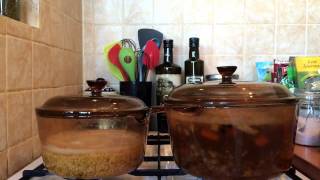 Glass cookware  cooking in Visions cookware