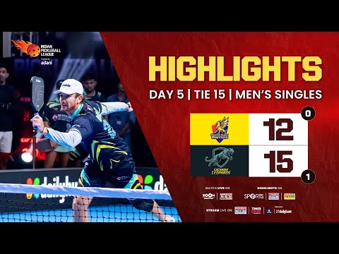 IPBL Tie 15 – Men’s Singles – Chennai Super Warriors vs Lucknow Leopards | Aman vs DeHeart