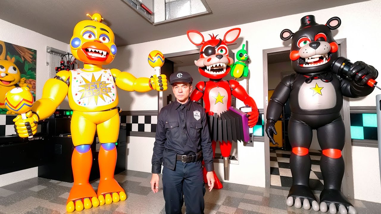 АНИМАТРОНИКИ ПУГАЮТ ОХРАННИКА FNAF COOP Garry's Mod