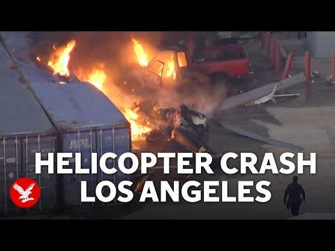 Three dead after news helicopter covering bus accident crashes in Los Angeles