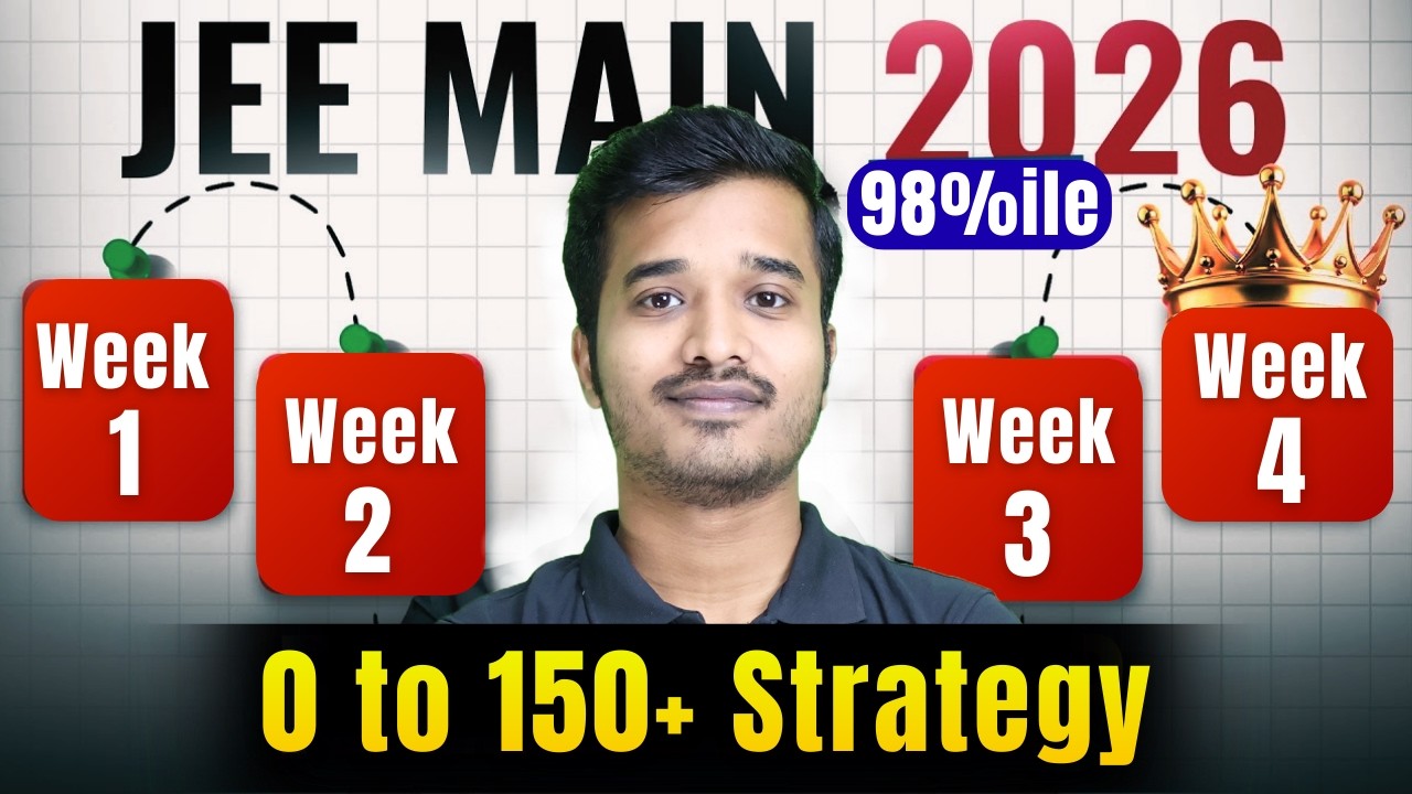 JEE Mains 2026: 0 to 150+ in 30 days🔥100% Practical 30 Days Strategy ...