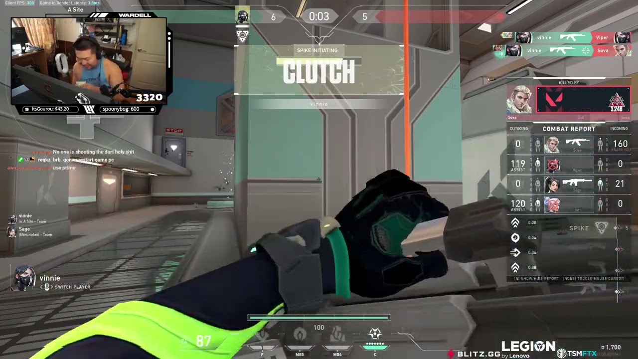 Vinnie with the clutch (wardell reaction) | TSM FTX WARDELL