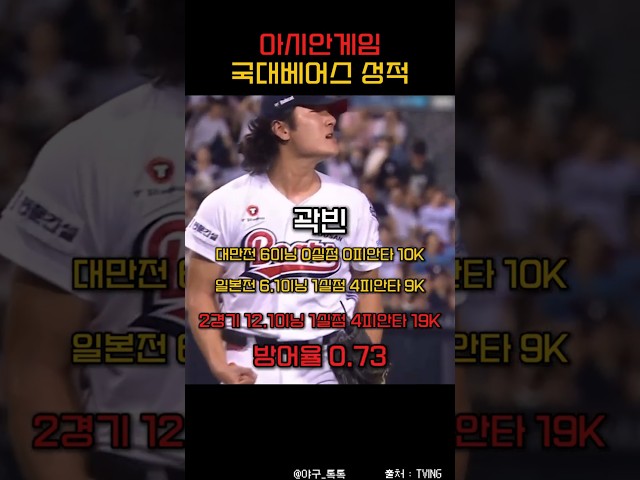 " 아시안게임 국대베어스 성적 "