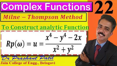 How to find analytic function if real part is given | Complex Analysis | 18mat21 | Dr Prashant Patil
