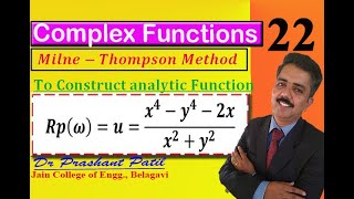 How to find analytic function if real part is given | Complex Analysis | 18mat21 | Dr Prashant Patil