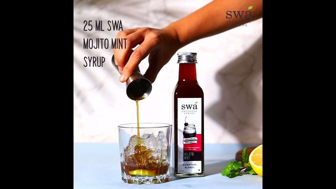 Fresh Mojito Mint Cocktail Syrup | Swa Artisanal Syrups | Easy DIY Recipe for  Virgin Mint Mojito