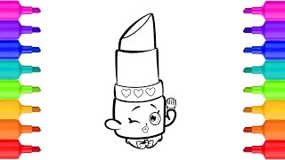 Shopkins Lippy Lips Coloring Page Coloring Videos For Kids Learning Videos For Children 2017