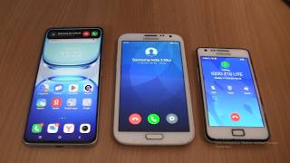 Vivo Iqoo Z10 Lite +Samsung Note2+Samsung S2 Android 12 Incoming Call&Outgoing Call At The Same Time