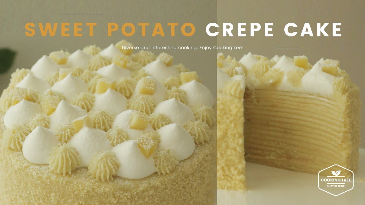 고구마 크레이프 케이크 만들기 : Sweet Potato Crepe Cake Recipe - Cooking Tree  쿠킹트리*Cooking Asmr - Youtube