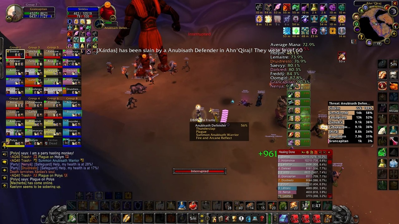 WoW classic HC first time Anubisath Defenders goes wrong