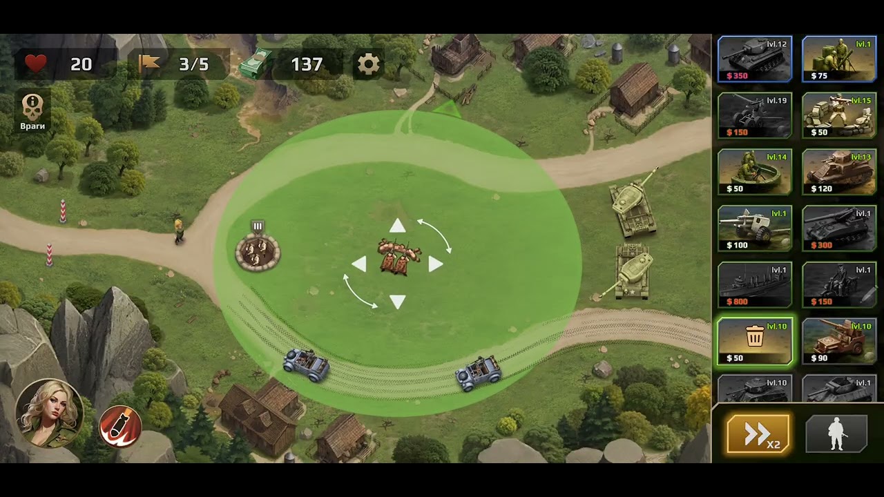 WWII Defense: RTS Army TD Game (mobile) Level 14 (Normal)