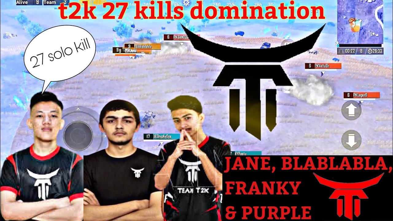 T2K BLABLABAL SOLO 13 KILLS IN SA PMPL GLOBAL SCRIMS | 27 TOTAL TEAM KILLS | T2K ON FIRE