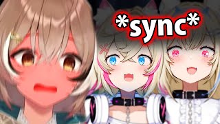 FuwaMoco start talking in sync Mumei