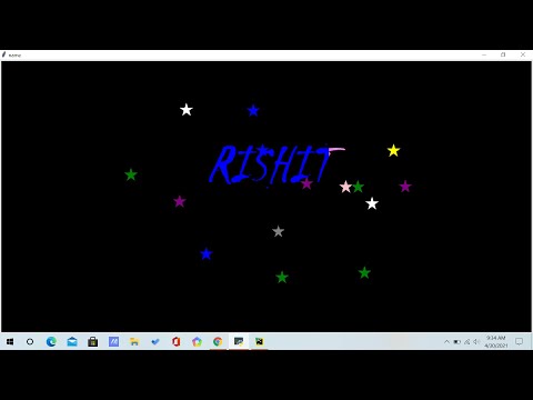 RISHIT Name GIF making by using Python Turtle