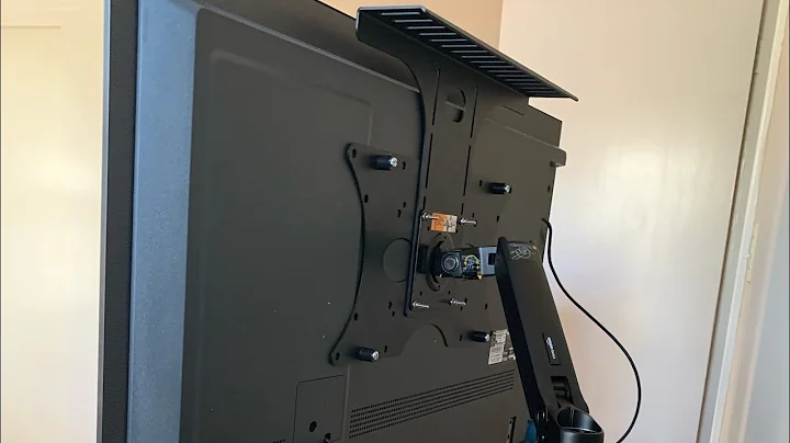 MOUNTING AN LG C2 42" OLED TV/ PC MONITOR ON A MONITOR ARM WITH LIGHT AND CAMERA BAR MOUNT