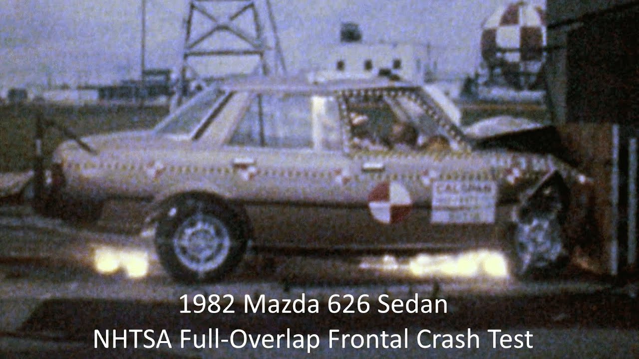1979-1982 Mazda 626 Sedan NHTSA Full-Overlap Frontal Crash Test