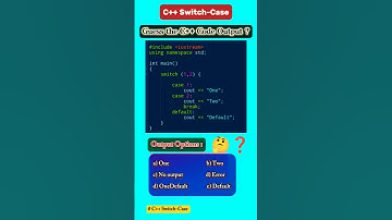 C++ Switch-Case Code Quiz 🧠❓ 🤔| #4 #coding #cs #competitiveprogramming #gatecs  #cppquiz #cpp #algo