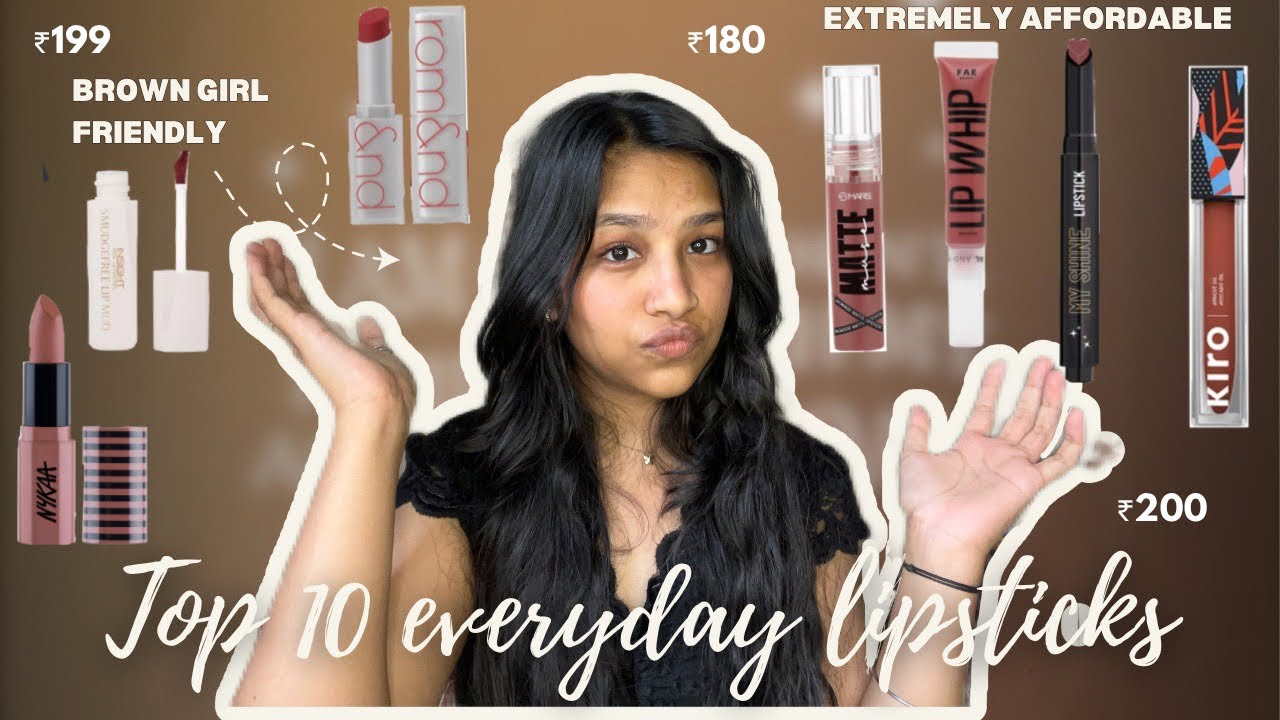 BEST AFFORDABLE Lipsticks That Slay on Brown Skin| Affordable and Brown girl friendly| Prerna Pawade