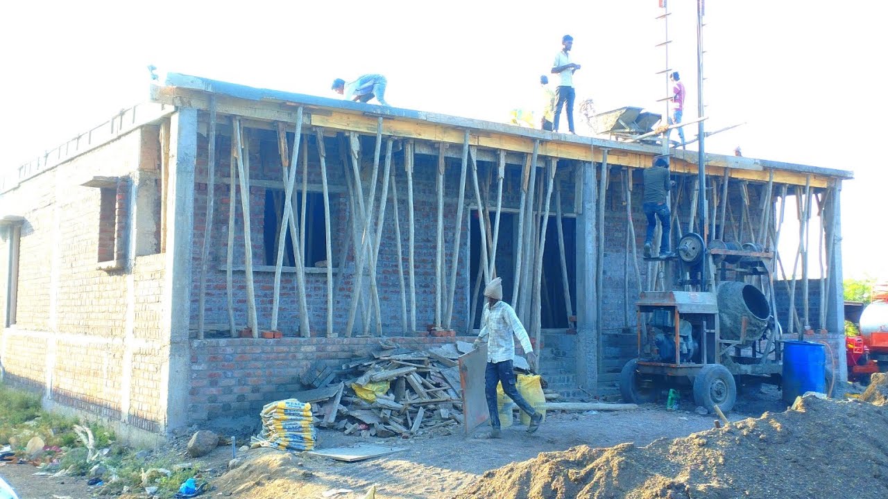 Aakash construction of lift machine slab concrete ll concrete mixer ...