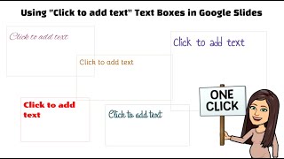 Using Click to add text Text Boxes in Google Slides