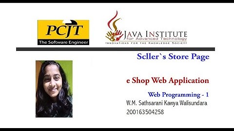 Web Project Task 15 | 1st year | Semester 01 | Java Institute | eShop  Web Application