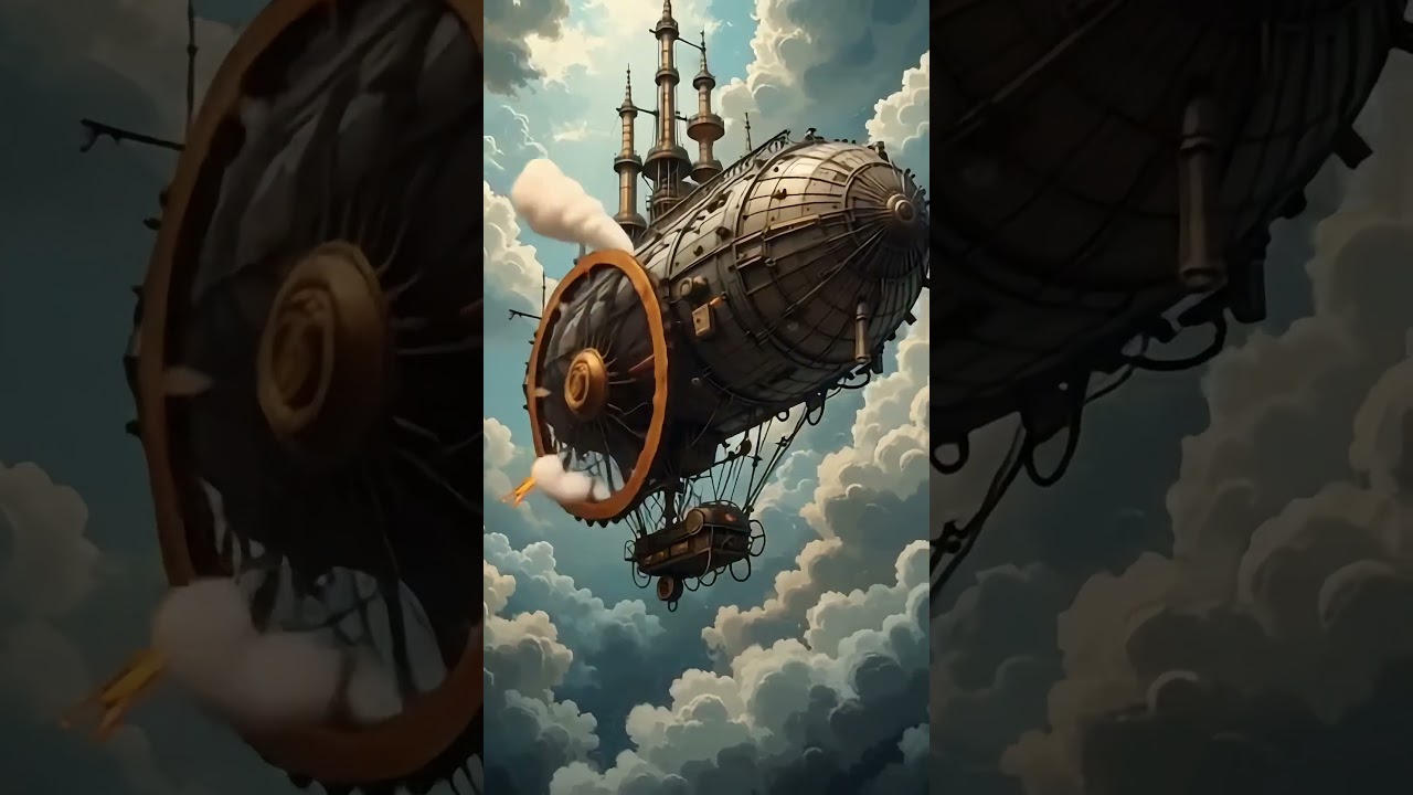 Steampunk Airship: Gears & Clouds