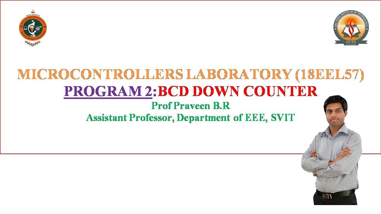 Program 2 : BCD Down Counter - YouTube