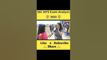 SSC MTS Exam Analysis 2023 #sscmts2023 #ssc _mts_exam