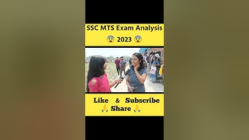 SSC MTS Exam Analysis 2023 #sscmts2023 #ssc _mts_exam
