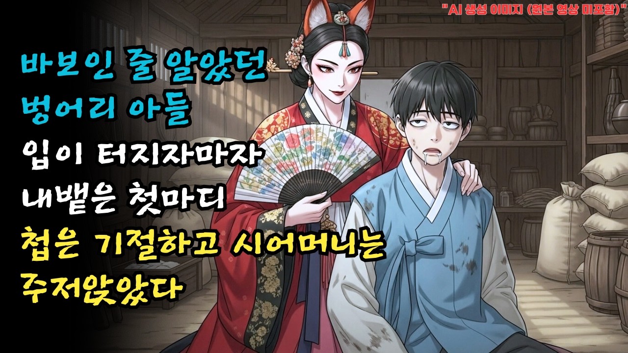 바보인 줄 알았던 벙어리 아들, 입이 터지자마자 내뱉은 첫마디에 첩이 기절하고 시어머니가 주저앉은 이유 | 야담 · 설화 | 오디오북