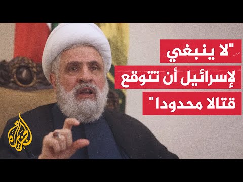 نائب الأمين العام لحزب الله: لإسرائيل أن تقرر ما تريد لكن يجب ألا تتوقع أن نرد ضمن قواعد الاشتباك