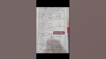 2nd Year 1st Time English Paper Bahawalpur Board 2025