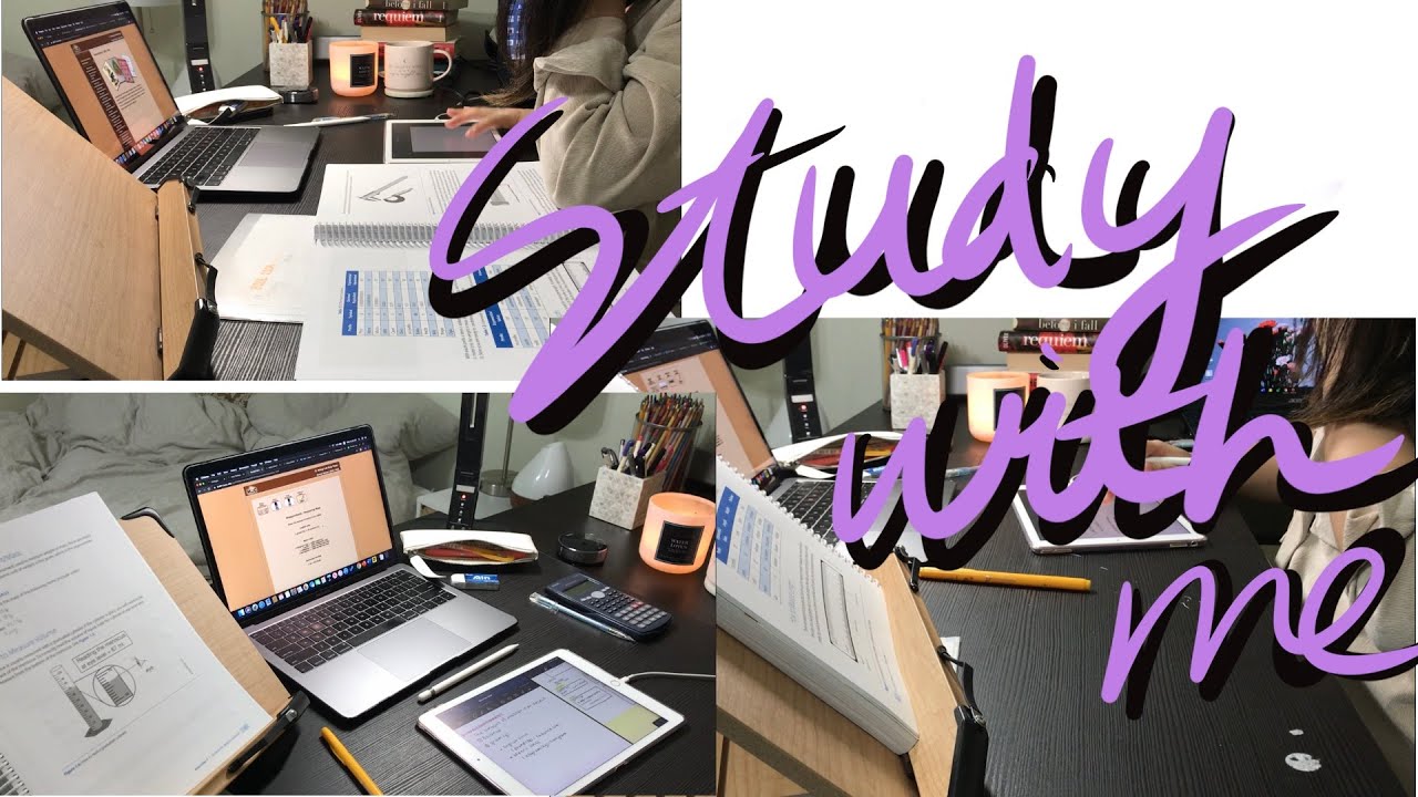 STUDY WITH ME at home (iPad note-taking, real time, no music, 2 hours, background noise)