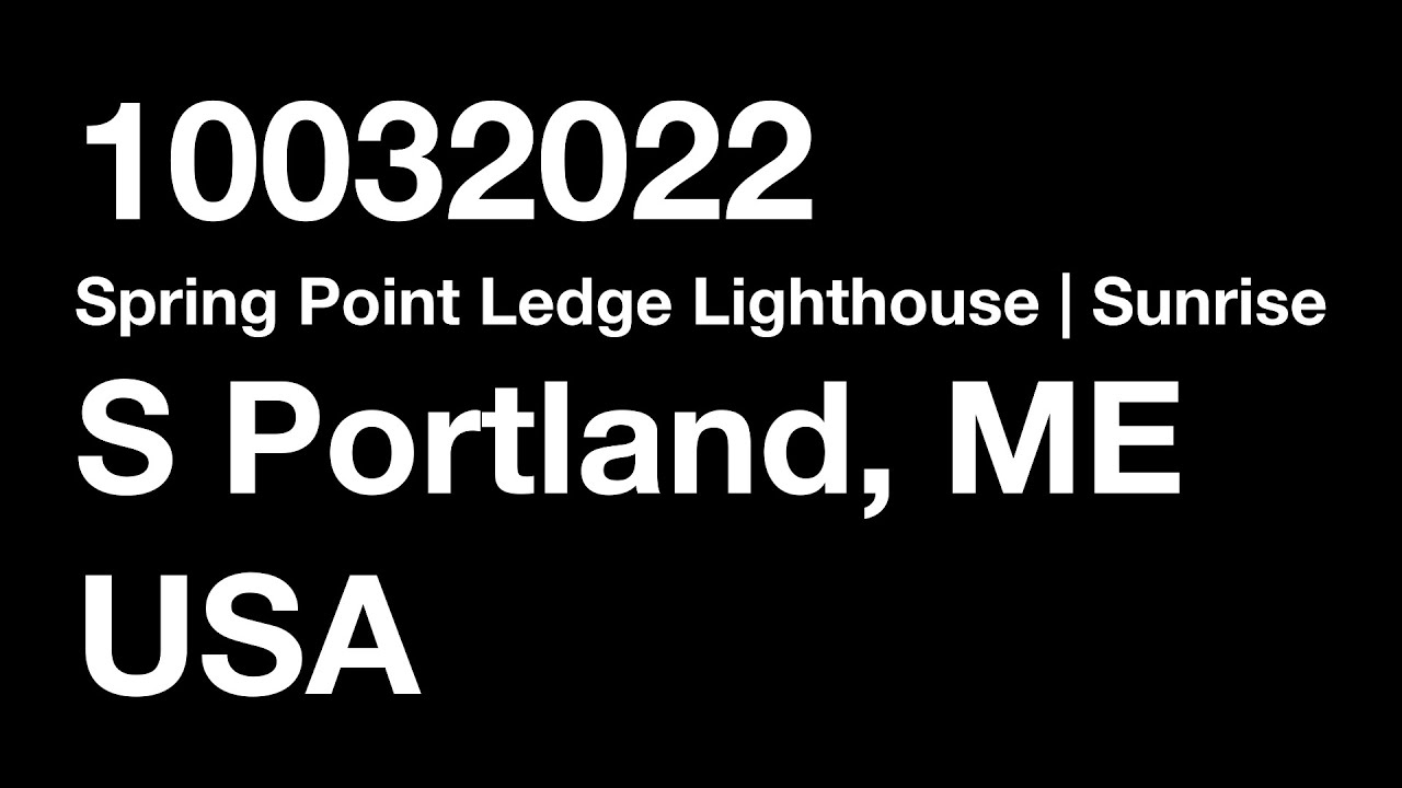 Spring Point Ledge Lighthouse in S Portland, ME USA | Sunrise | 10032022 | Window | 4K