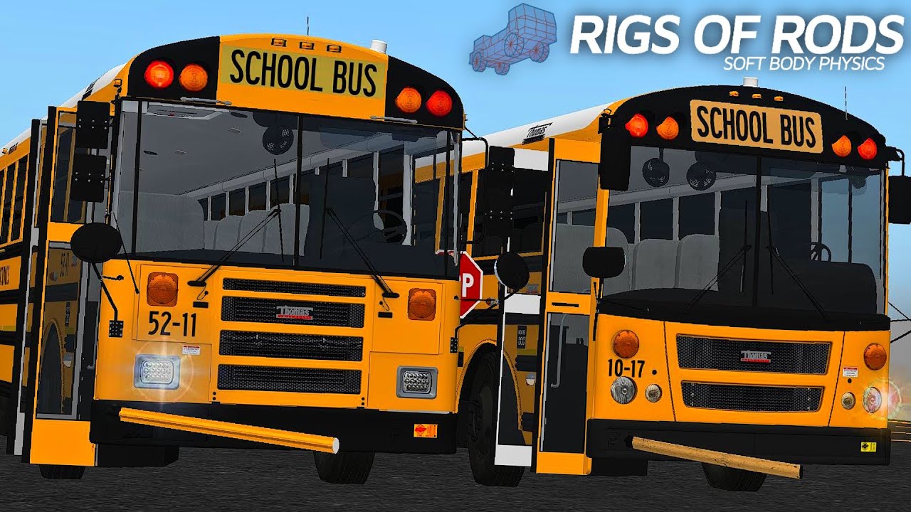Short Bus Work Rig School Buses IN ACTION! | Rigs of Rods - YouTube