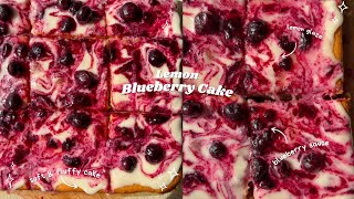Lemon Blueberry Cake 🍋🫐 bake with me