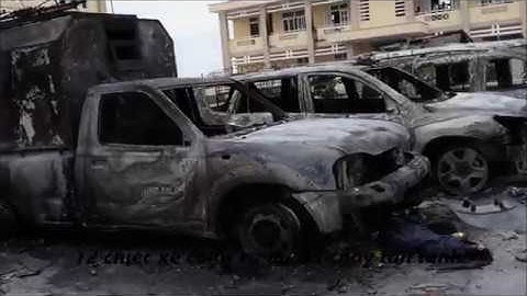 CẢNH TAN HOANG CỦA PCCC PHAN RÍ SAU KHI BỊ MỘT SỐ ĐỐI TƯỢNG QUÁ KHÍCH TẤN CÔNG