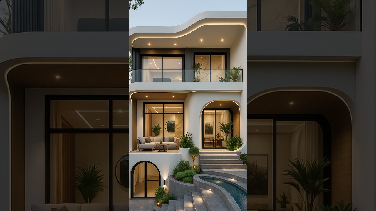 Curved Modern Villa – An Organic Architectural Masterpiece of Light and Flow 