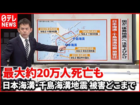 【解説】津波に警戒！最大死者約20万人日本海溝・千島海溝地震とは？『週刊地震ニュース』