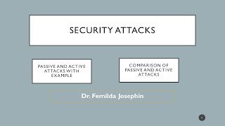 Security Attacks ( Passive and Active Attacks)