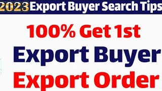 How To Get 1st  Export Order by International Buyers | buyers ही buyers मिलेंगे | Dr. Rahi #export