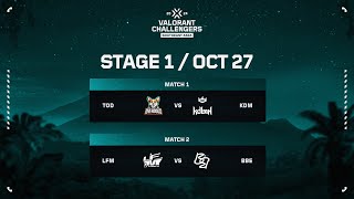 VCT Challengers SEA : Split 3 | DAY3 TOD vs KDM, LFM vs BBE