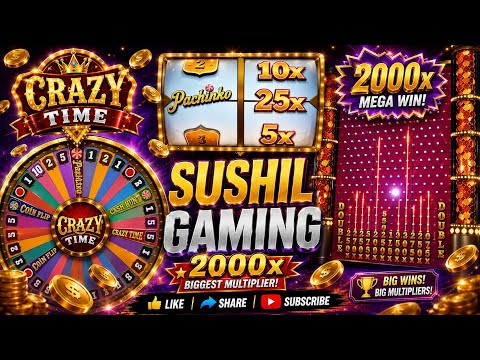 🔥 Crazy Time Live pachinko| 2000x Mega Win 😱 | Best Casino Live Highlights #CrazyTime
