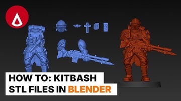Blender Tutorial - How To: Easily Kitbash STL files for 3D Printing