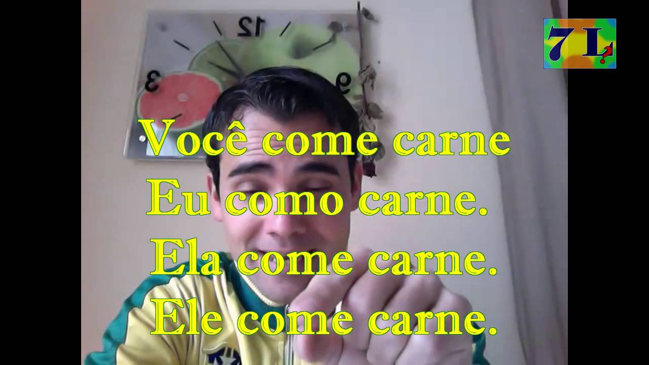 Portuguese verb to eat. lesson 4 YouTube