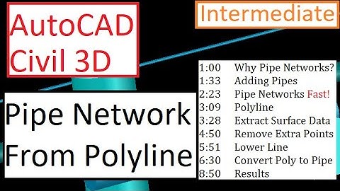 Civil 3D  -  Pipe Network from Polyline - AutoCAD  - Pipe Network Tutorial
