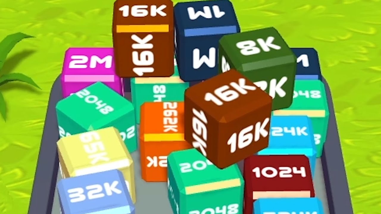 Merge Cube 2048 3D - ASMR Gameplay (Cubes Math, Level Up NumberBlocks ...