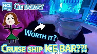 We Tried The COOLEST Bar at Sea on The NCL Getaway - Skyy Ice Bar